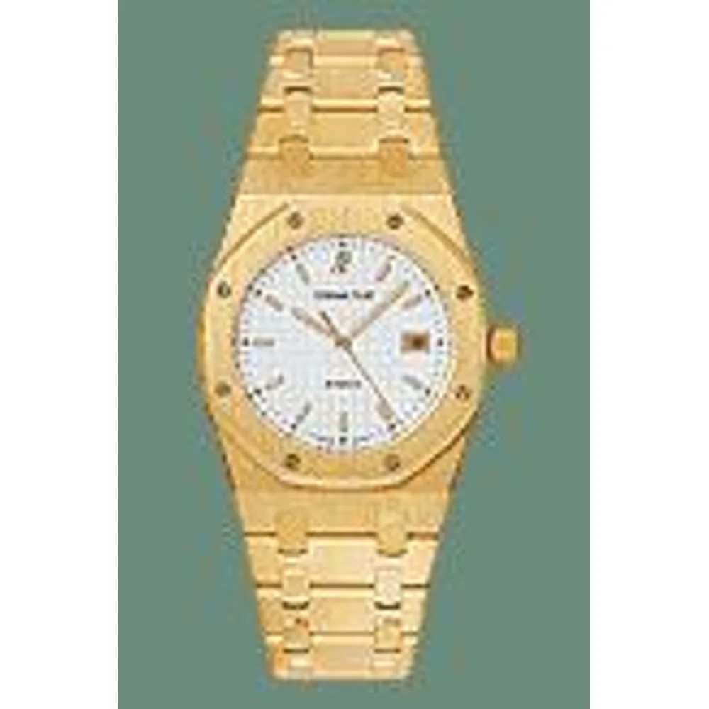 Audemars Piguet Royal Oak 15000 Date Yellow Gold / White