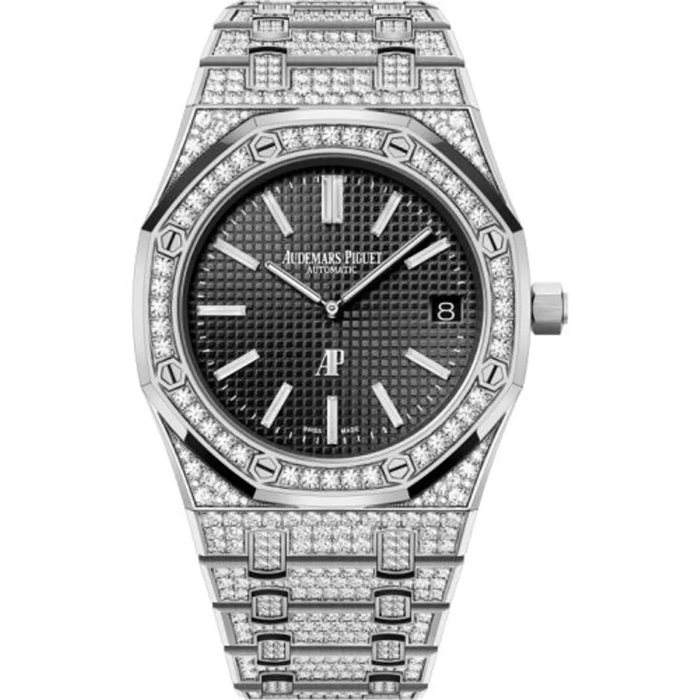 Audemars Piguet Royal Oak Extra-Thin White Gold / Diamond / Black