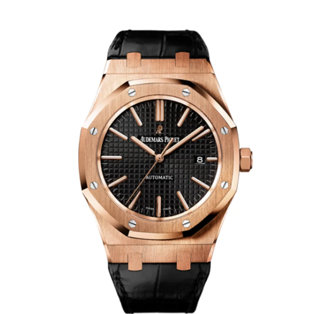 Audemars Piguet Royal Oak 15400 Pink Gold / Black / Strap