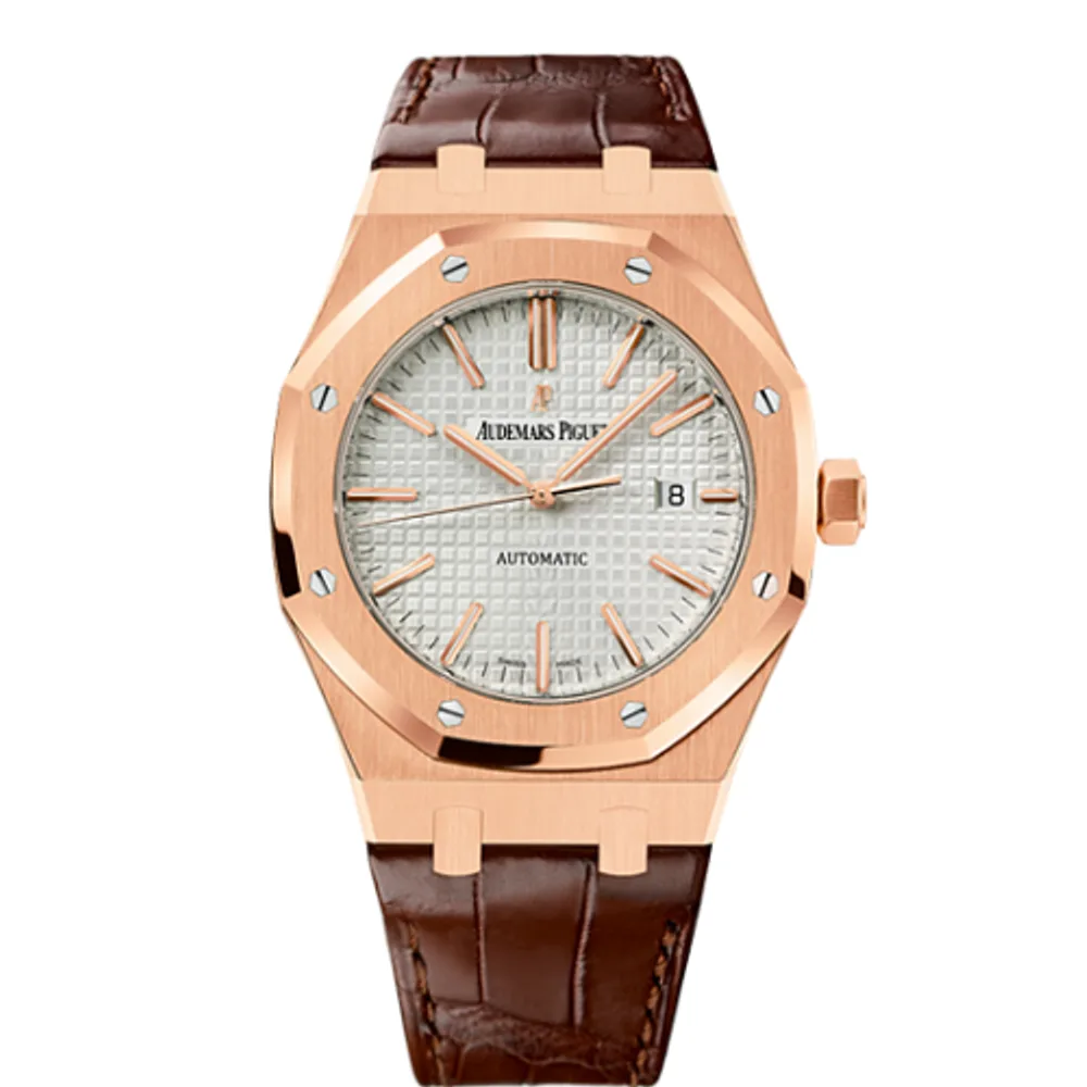 Audemars Piguet Royal Oak 15400 Pink Gold / Silver / Strap