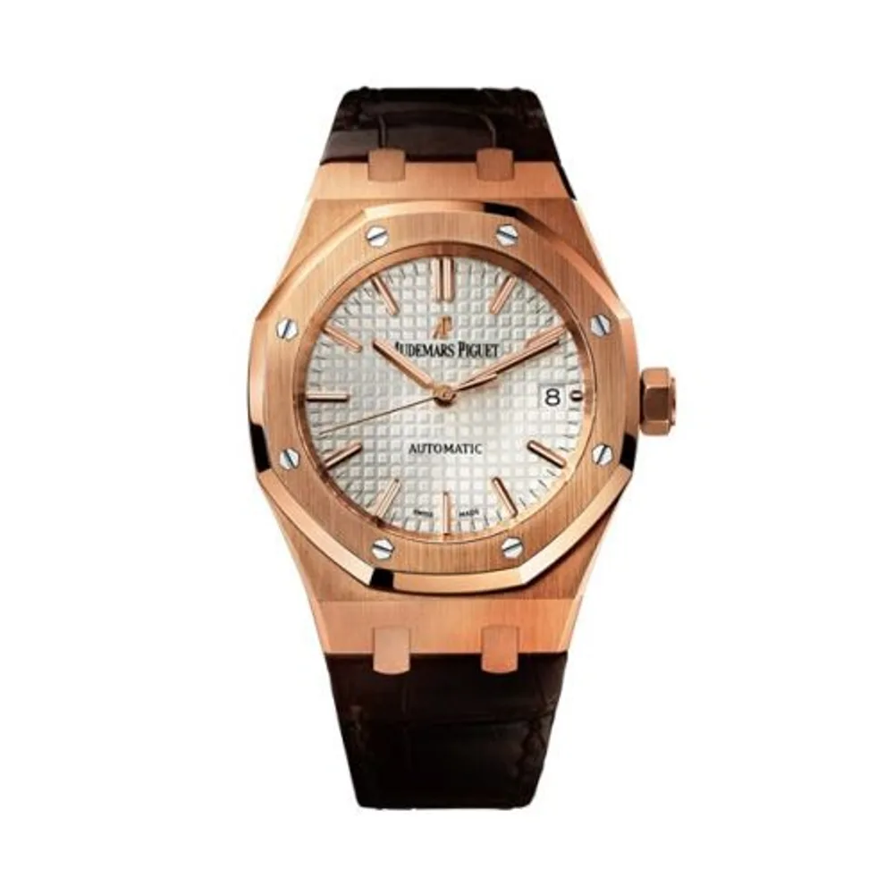 Audemars Piguet Royal Oak 15450 Selfwinding Pink Gold / Silver / Strap