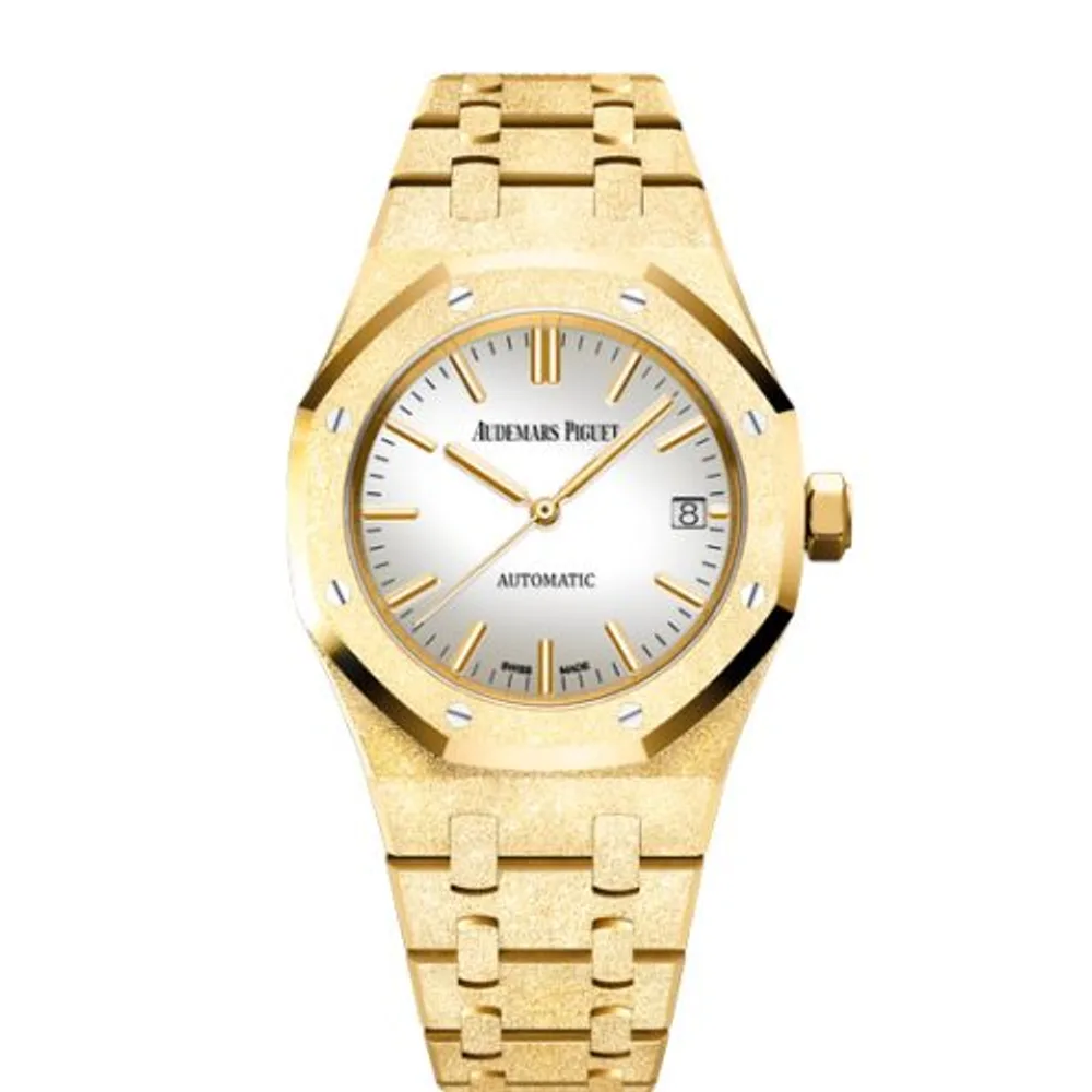 Audemars Piguet Royal Oak 15454 Selfwinding Frosted Yellow Gold / Silver