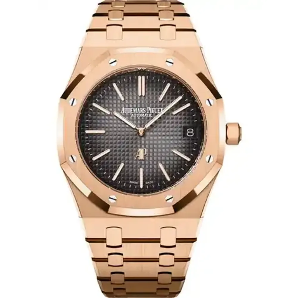 Audemars Piguet Royal Oak "Jumbo" Extra-Thin "50ᵀᴴ Anniversary", 18-carat pink gold · 39 mm