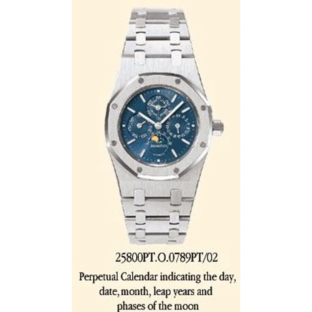 Audemars Piguet Royal Oak 25800 Perpetual Calendar Platinum / Blue