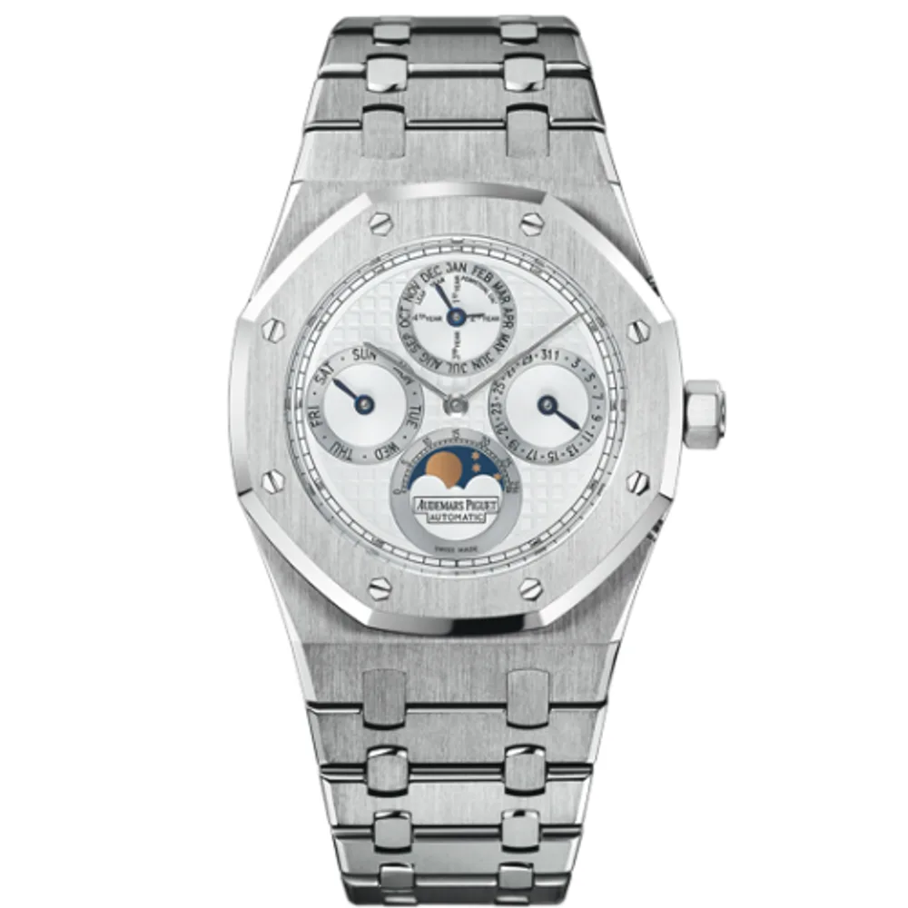 Audemars Piguet Royal Oak Perpetual Calendar Stainless Steel / Platinum / Silver