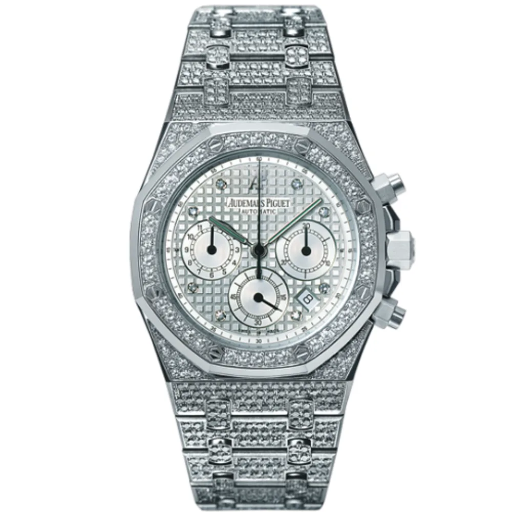 Audemars Piguet Royal Oak Chronograph 39 White Gold / Diamond / Silver