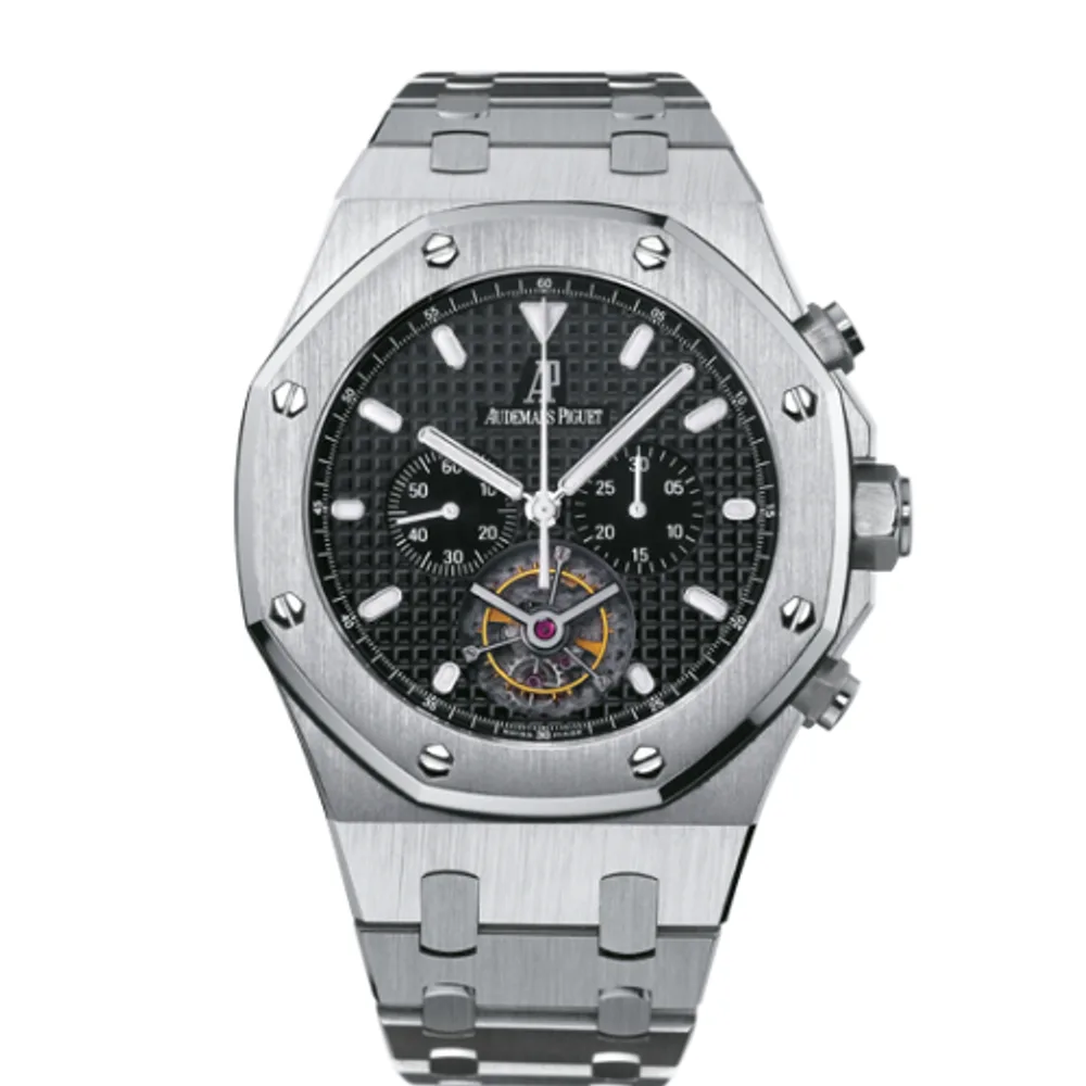 Audemars Piguet Royal Oak Tourbillon Chronograph Stainless Steel / Black / Bracelet