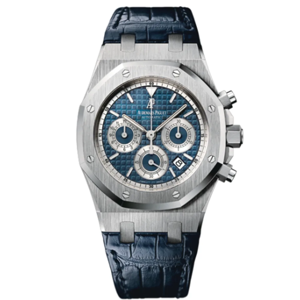 Audemars Piguet Royal Oak 26022 Chronograph White Gold / Blue / Strap