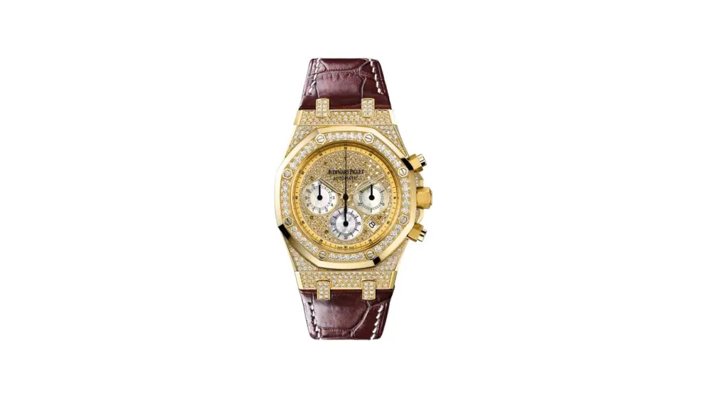 Audemars Piguet Royal Oak Chronograph 39 Yellow Gold / Diamond / Strap