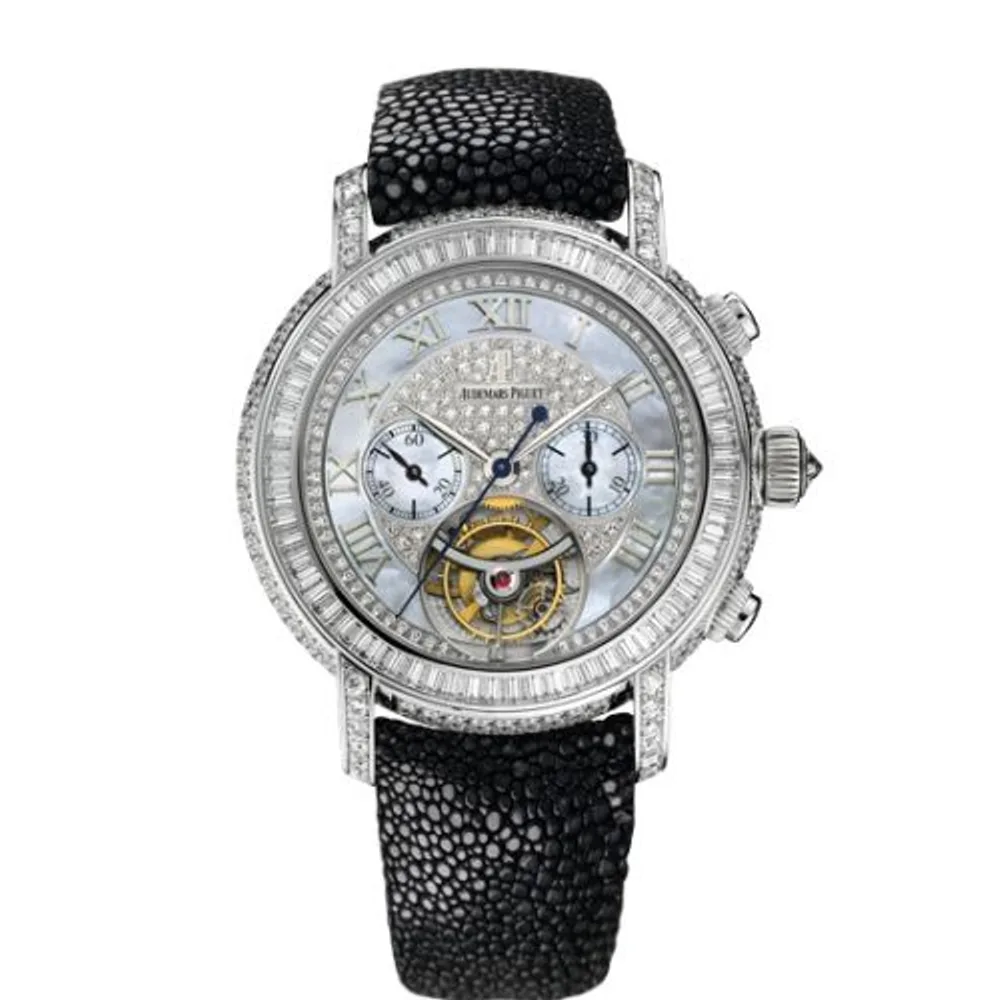 Audemars Piguet Jules Audemars 26083 Tourbillon Chronograph White Gold / MOP
