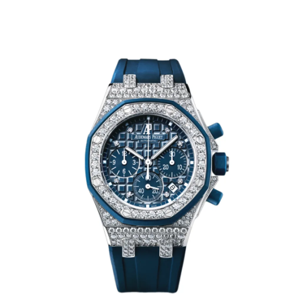Audemars Piguet Royal Oak Offshore 26092 Lady Chronograph White Gold / Blue