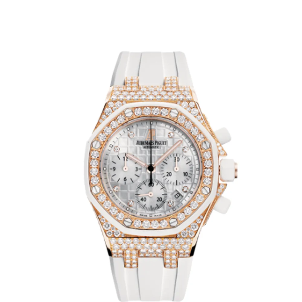 Audemars Piguet Royal Oak Offshore 26092 Lady Chronograph Pink Gold / White