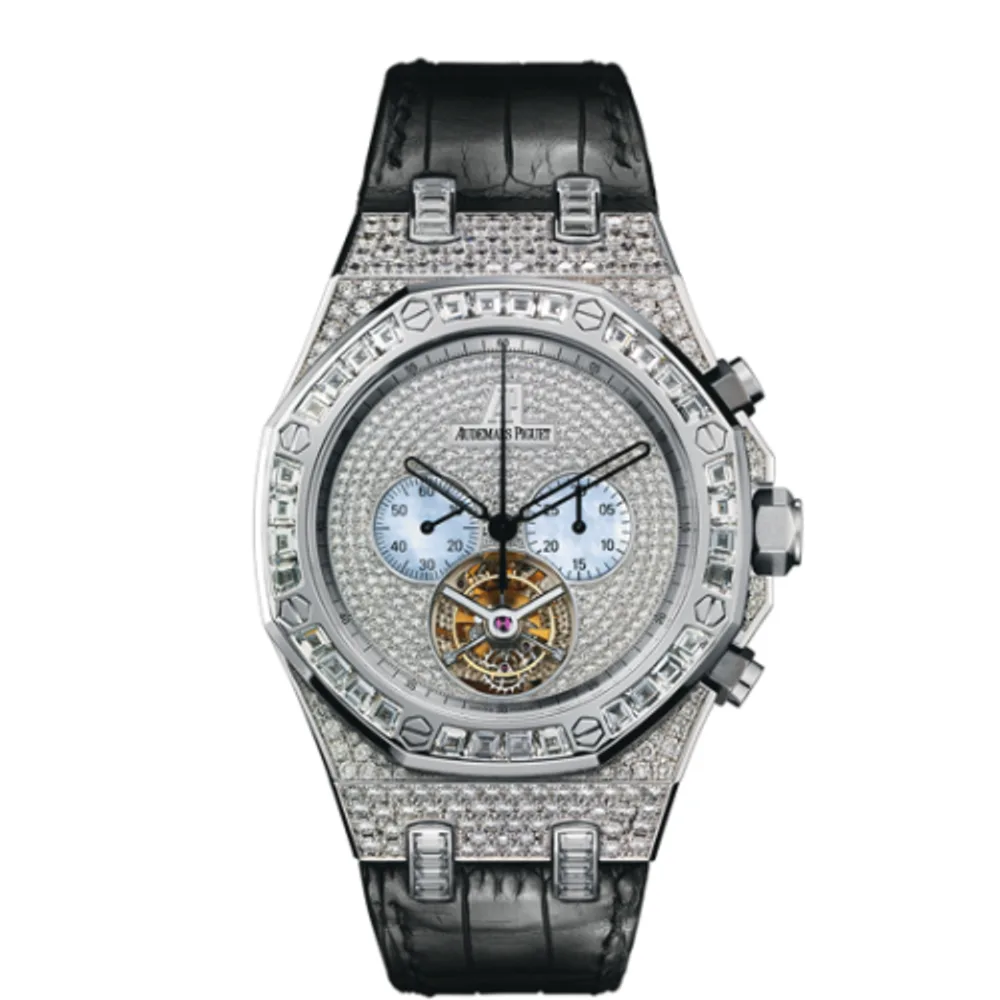 Audemars Piguet Royal Oak Tourbillon Chronograph White Gold / Diamond / Strap