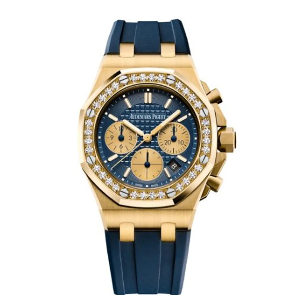 Audemars Piguet Royal Oak OffShore 26231 Lady Chronograph Yellow Gold / Blue / Diamond
