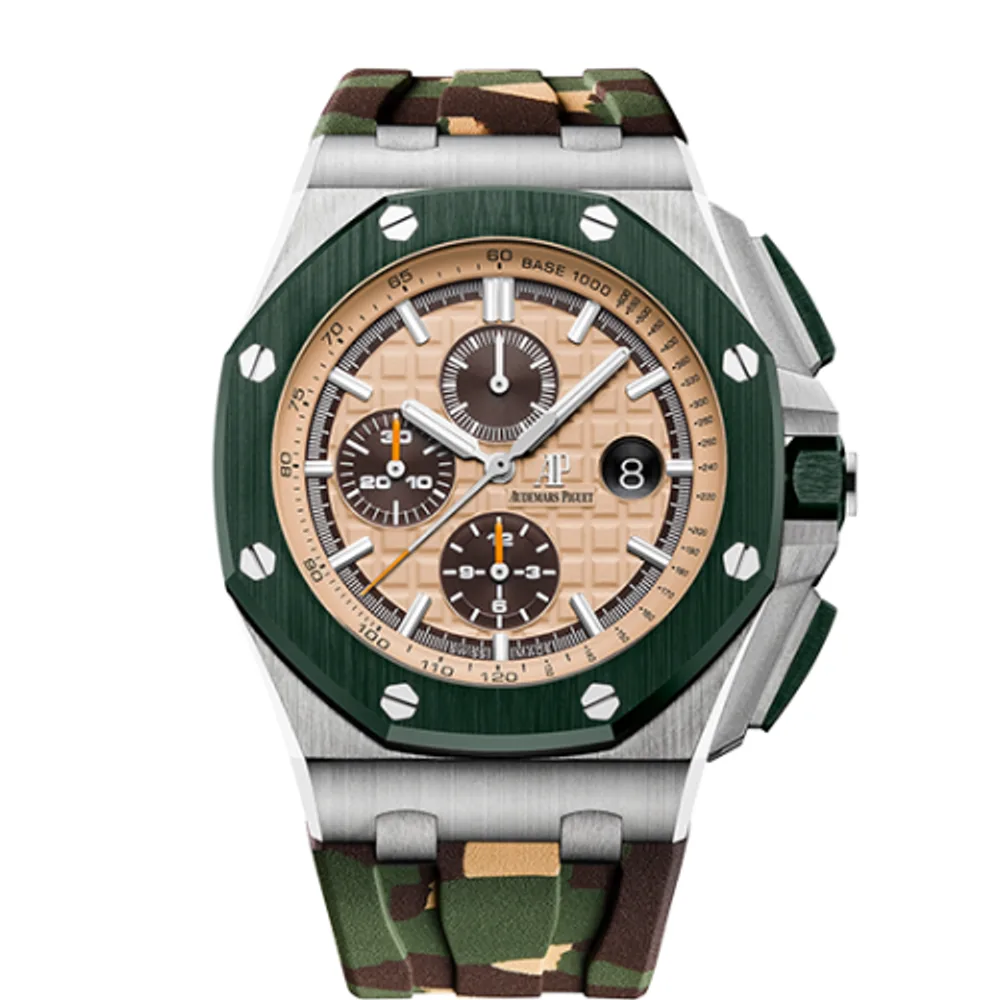 Audemars Piguet Royal Oak Offshore 44 Stainless Steel / Ceramic / Beige / Rubber