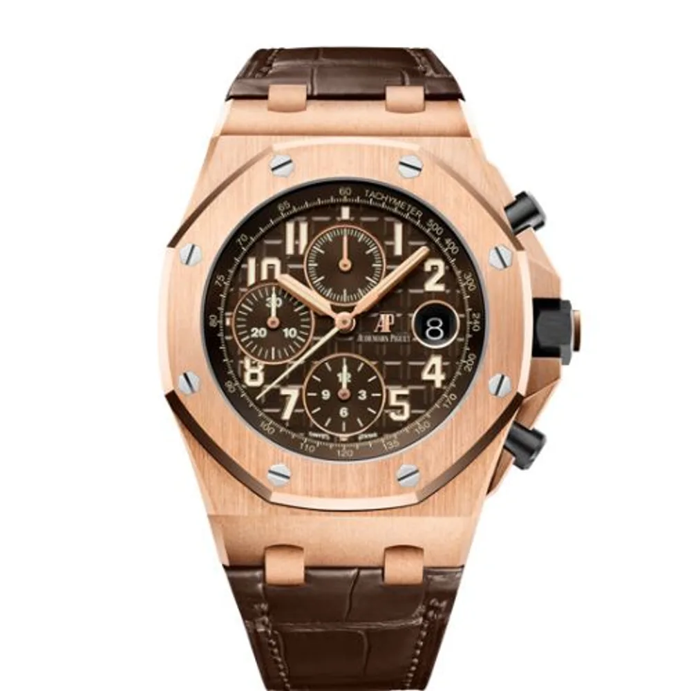 Audemars Piguet Royal Oak Offshore 42 Pink Gold / Brown / Alligator