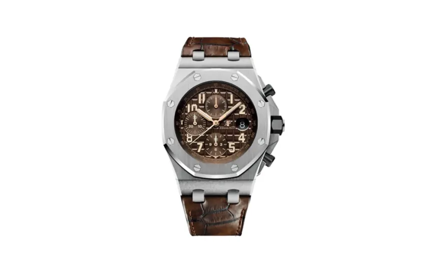 Audemars Piguet Royal Oak Offshore 26470 Stainless Steel / Brown / Alligator