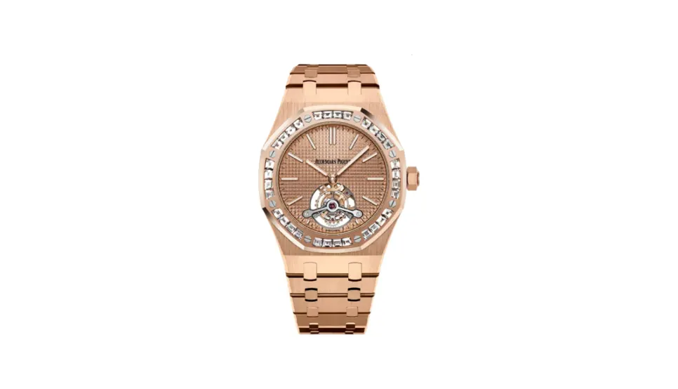 Audemars Piguet Royal Oak Ultra Thin Tourbillon Pink Gold / Baguette / Westime