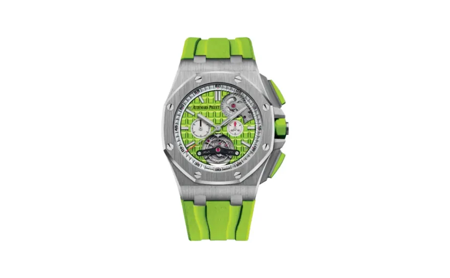 Audemars Piguet Royal Oak Offshore Tourbillon Chronograph Selfwinding Stainless Steel / Green
