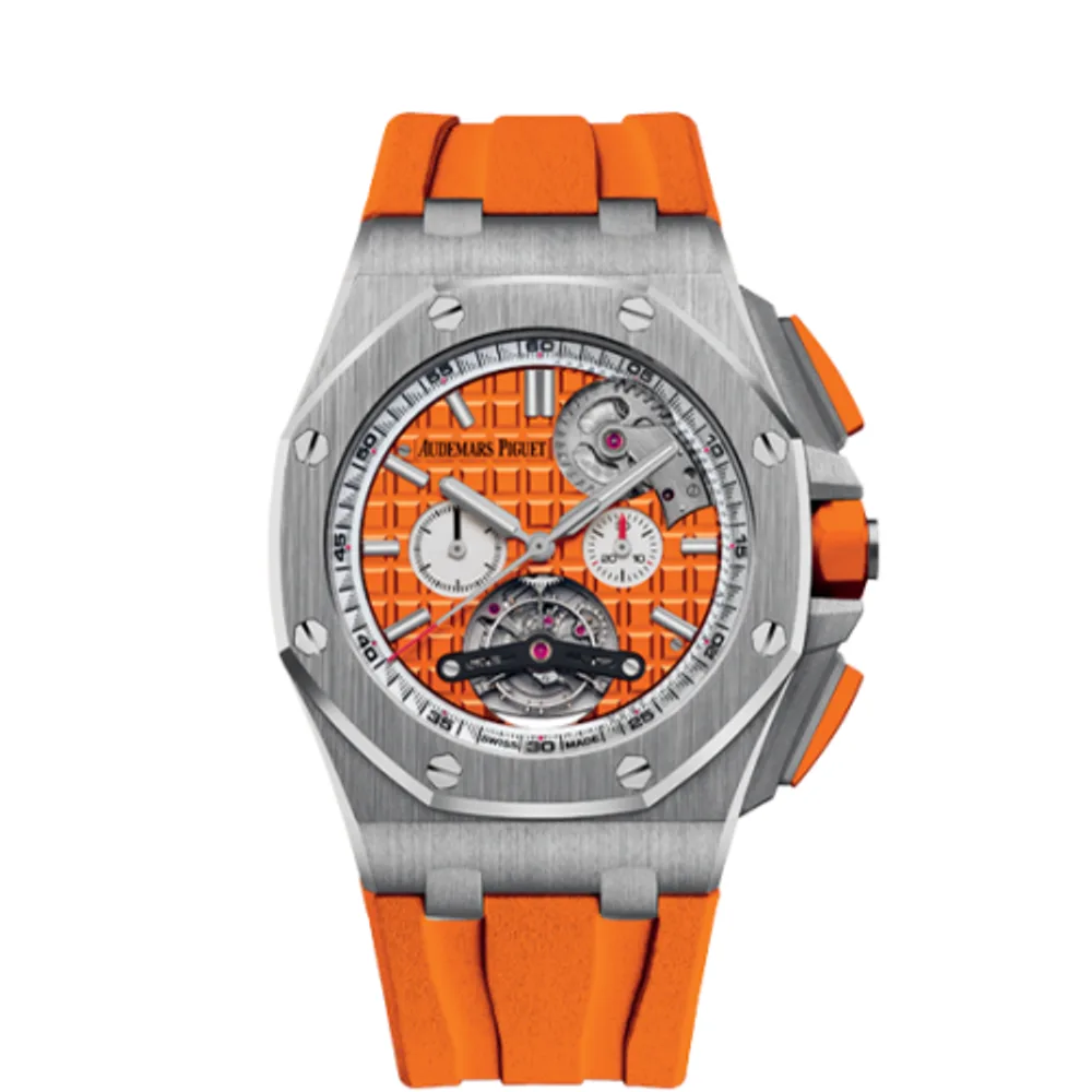 Audemars Piguet Royal Oak Offshore Tourbillon Chronograph Selfwinding Stainless Steel / Orange