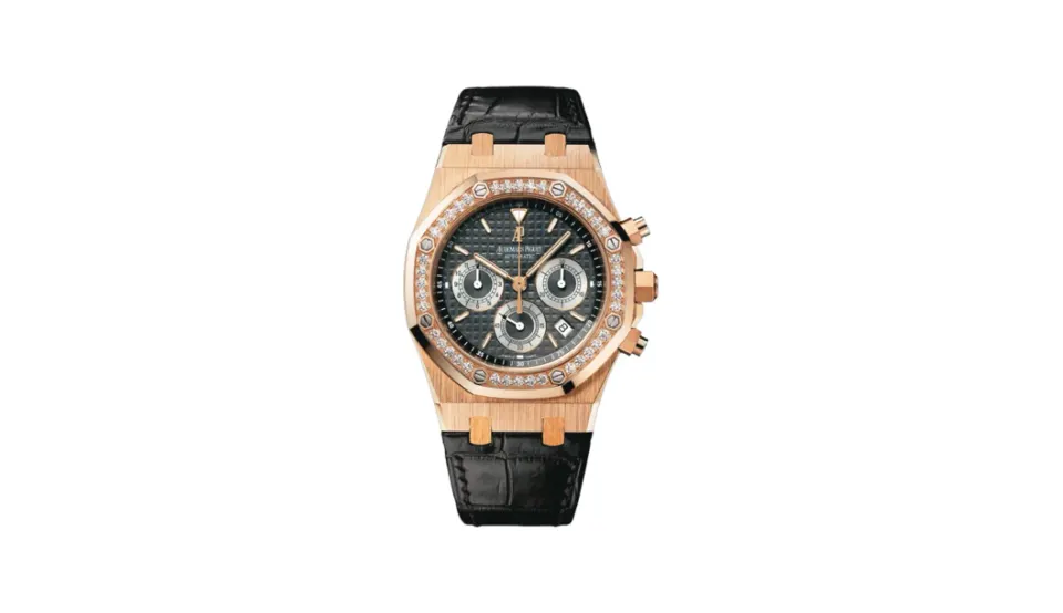 Audemars Piguet Royal Oak 26557 Chronograph Pink Gold / Brown / Diamond
