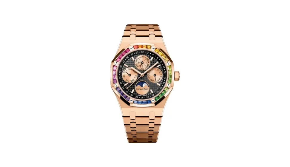 Audemars Piguet Royal Oak Perpetual Calendar 41 Pink Gold - Rainbow / Black