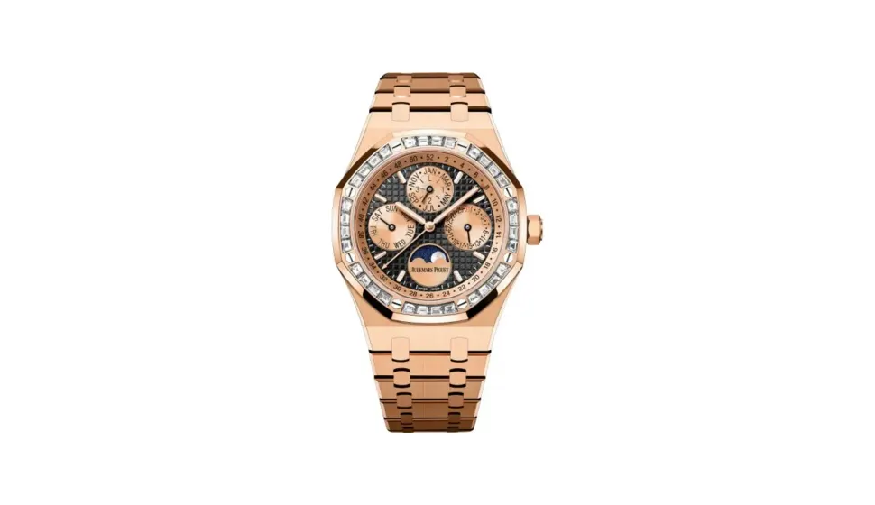 Audemars Piguet Royal Oak Perpetual Calendar 41 Pink Gold - Baguette / Black