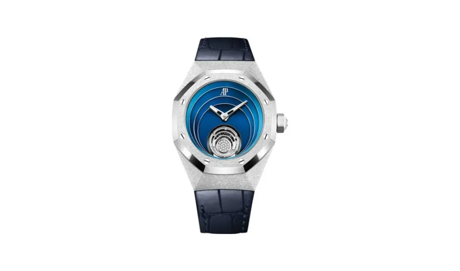 Audemars Piguet Royal Oak Concept Frosted Gold Flying Tourbillon White Gold / Blue