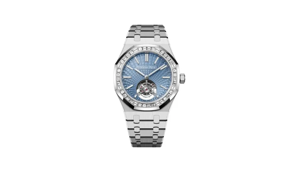 Audemars Piguet Royal Oak Self-Winding Flying Tourbillon Platinum / Baguette / Ice Blue
