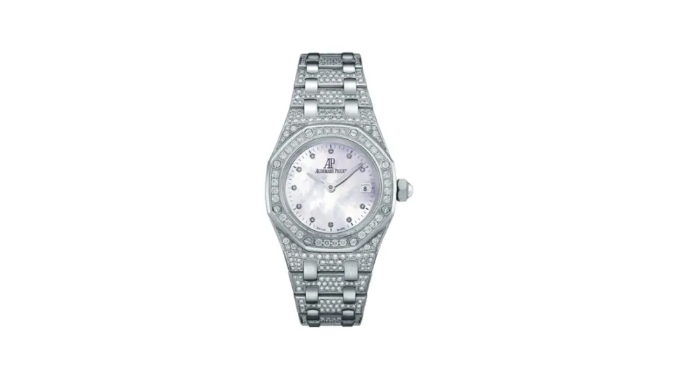 Audemars Piguet Royal Oak 67602 Quartz White Gold / Diamond / MOP / Bracelet