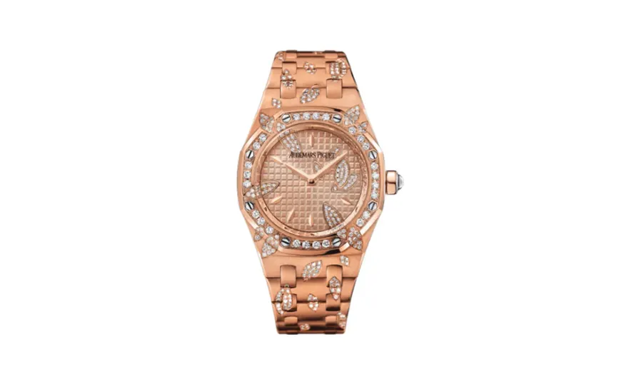 Audemars Piguet Royal Oak 67616 Pink Gold / Pink / Leaves