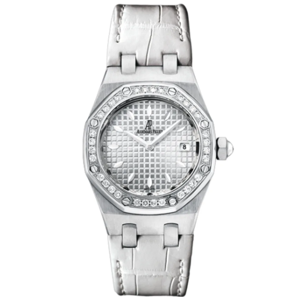 Audemars Piguet Royal Oak Quartz 67621 Stainless Steel / Diamond / Silver / Alligator