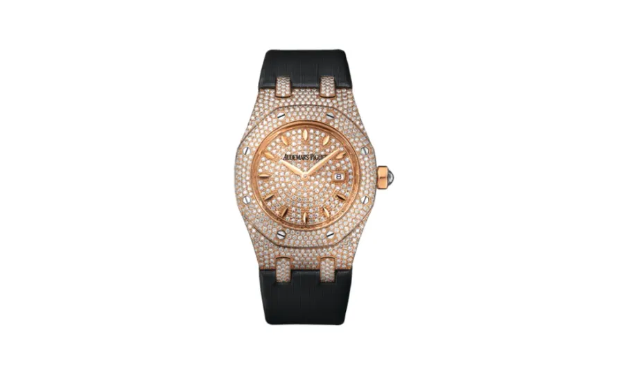 Audemars Piguet Royal Oak Quartz 67625 Pink Gold / Diamond / Diamond / Strap