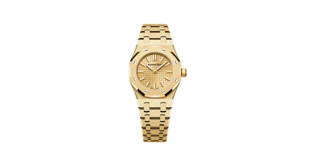 Audemars Piguet Royal Oak Mini Quartz Frosted Yellow Gold / Champagne