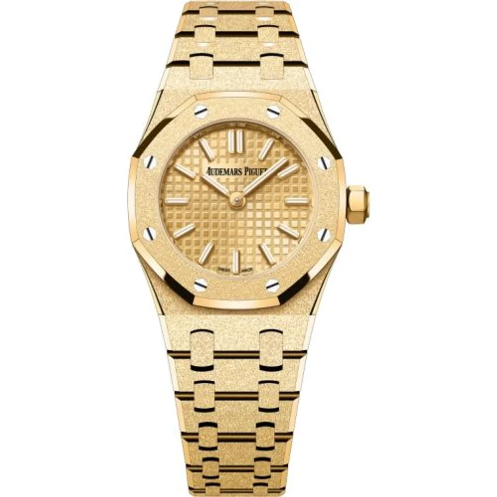 Audemars Piguet Royal Oak Mini Quartz Frosted Yellow Gold / Champagne