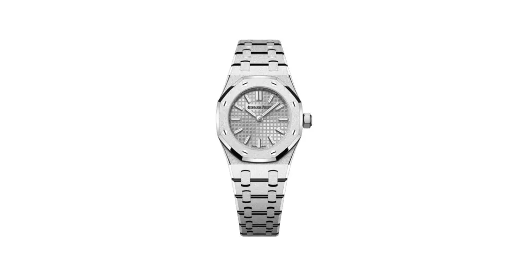 Audemars Piguet Royal Oak Mini Quartz Frosted White Gold / Silver