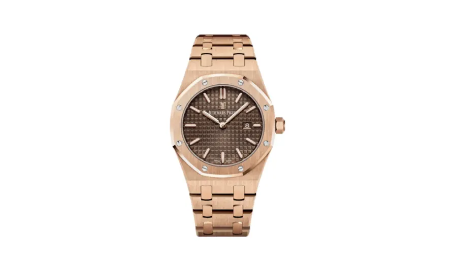 Audemars Piguet Royal Oak 67650 Quartz Pink Gold / Brown