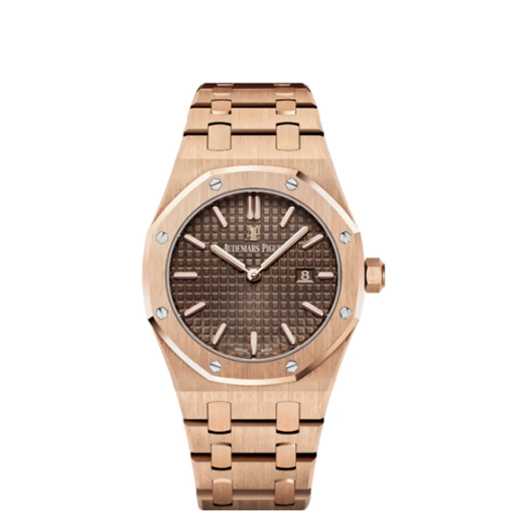 Audemars Piguet Royal Oak 67650 Quartz Pink Gold / Brown