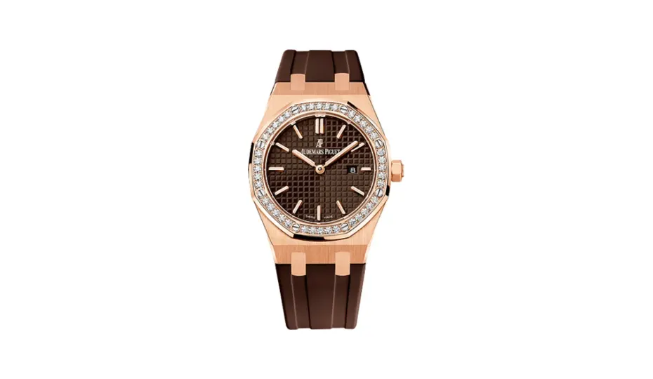 Audemars Piguet Royal Oak 67651 Quartz Pink Gold / Brown / Rubber