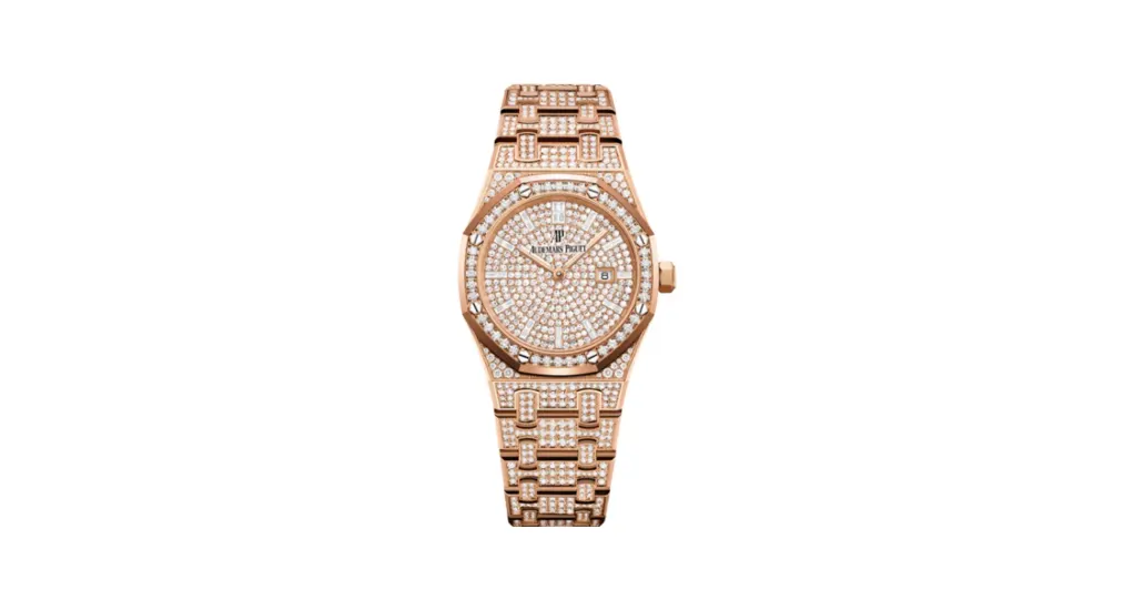 Audemars Piguet Royal Oak 33 Quartz Pink Gold / Diamond / Diamond / Bracelet