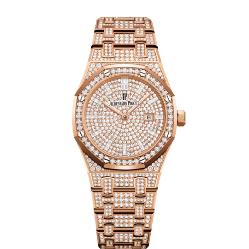 Audemars Piguet Royal Oak 33 Quartz Pink Gold / Diamond / Diamond / Bracelet