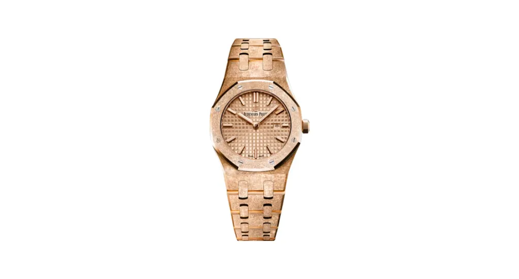 Audemars Piguet Royal Oak 67653 Quartz Frosted Pink Gold / Pink / Bracelet