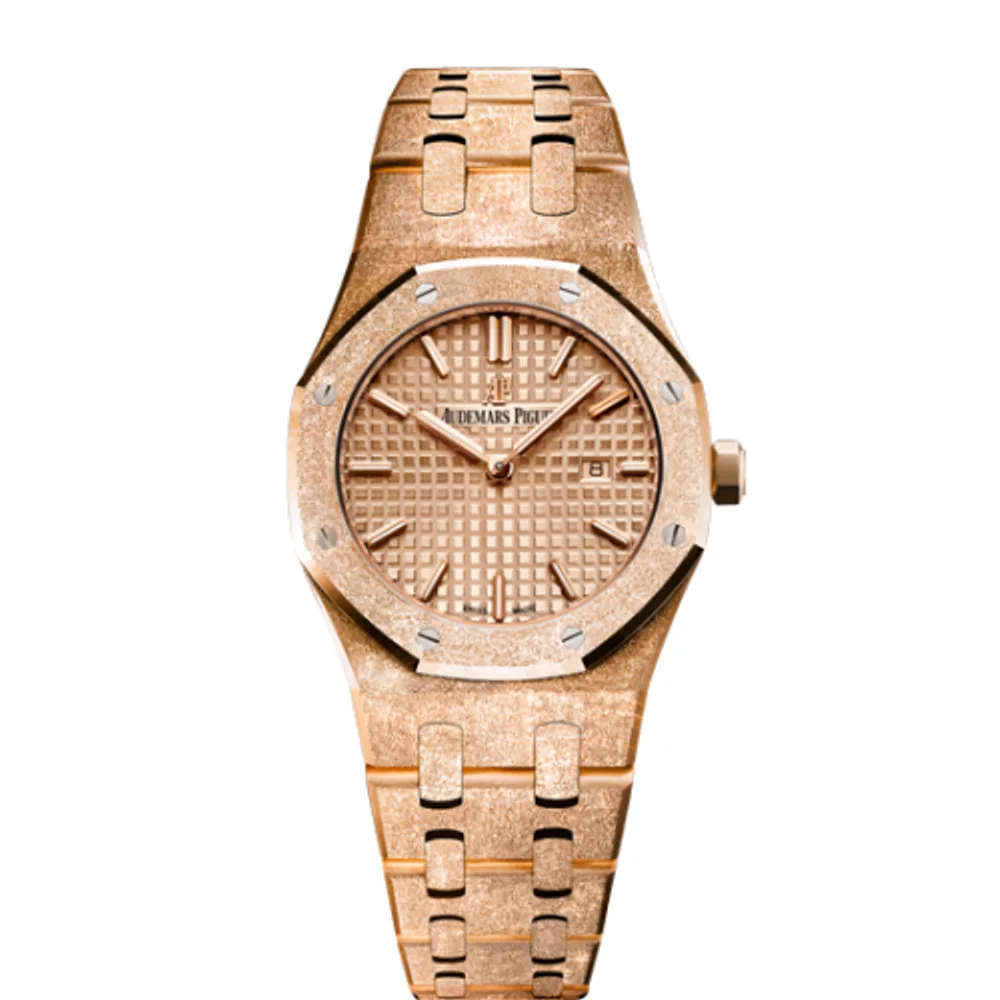 Audemars Piguet Royal Oak 67653 Quartz Frosted Pink Gold / Pink / Bracelet