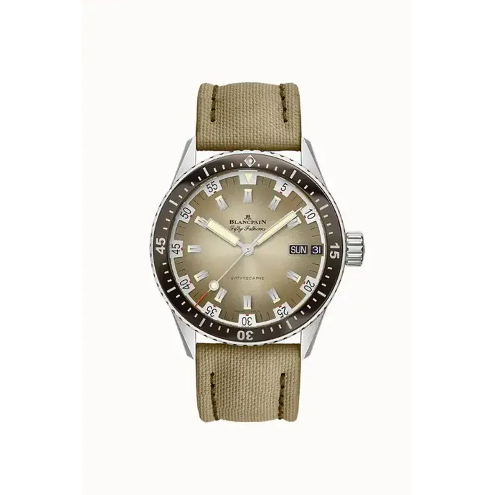 Blancpain Fifty Fathoms Bathyscaphe Day Date Desert Edition