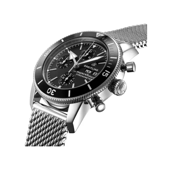 Breitling Superocean Heritage Chronograph 44, Stainless steel · 44 mm · Black