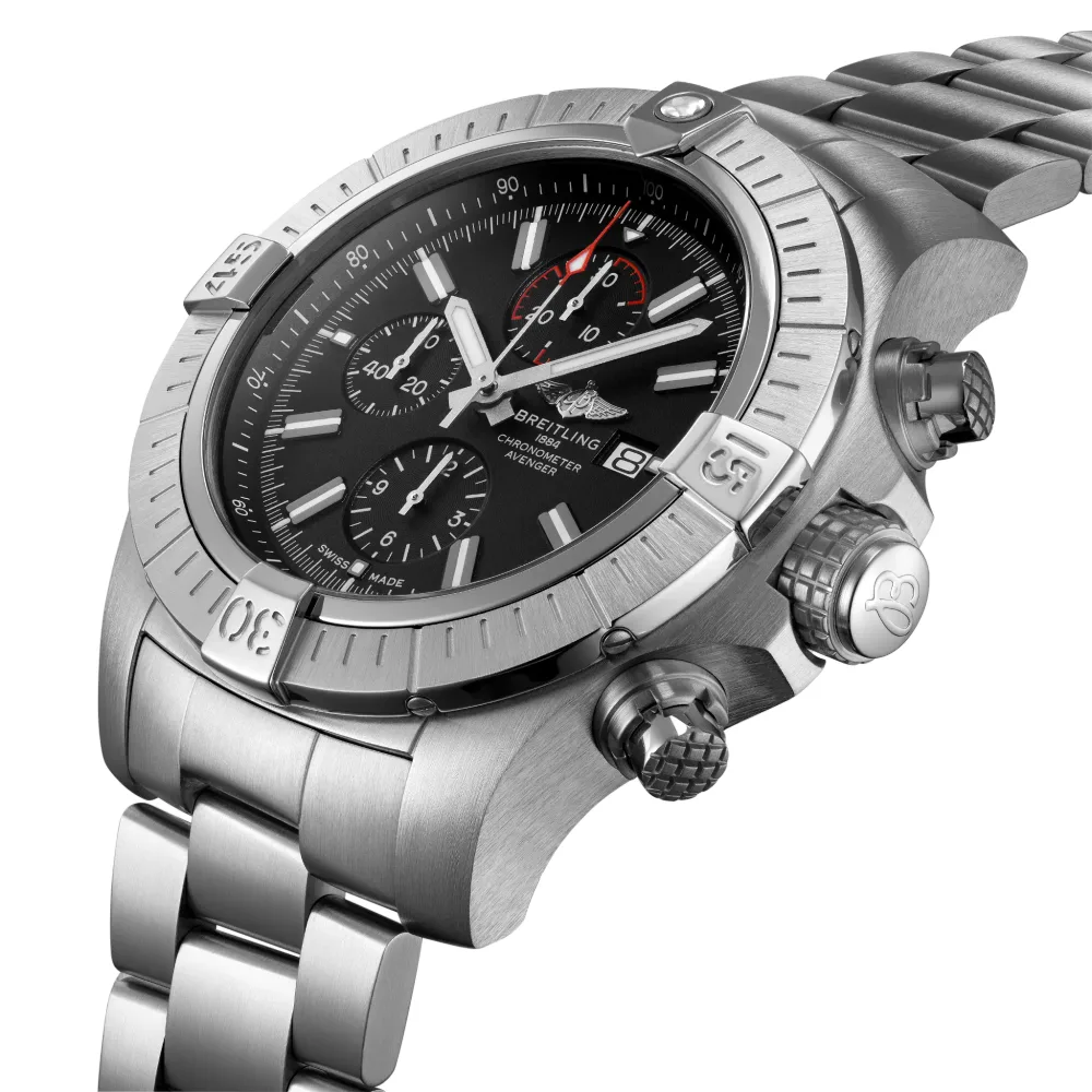 Breitling Super Avenger Chronograph 48, Stainless steel · 48 mm · Black