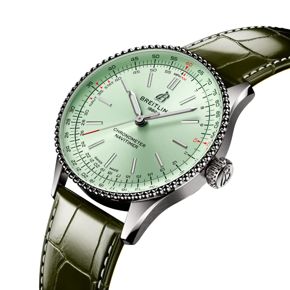 Breitling Navitimer Automatic 36, Stainless steel · 36 mm · Mint green