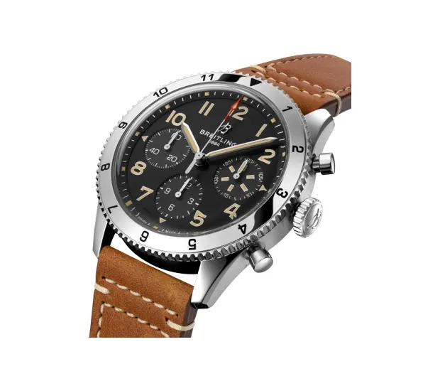 Breitling Classic AVI Chronograph 42 P-51 Mustang, Stainless steel · 42 mm · Black
