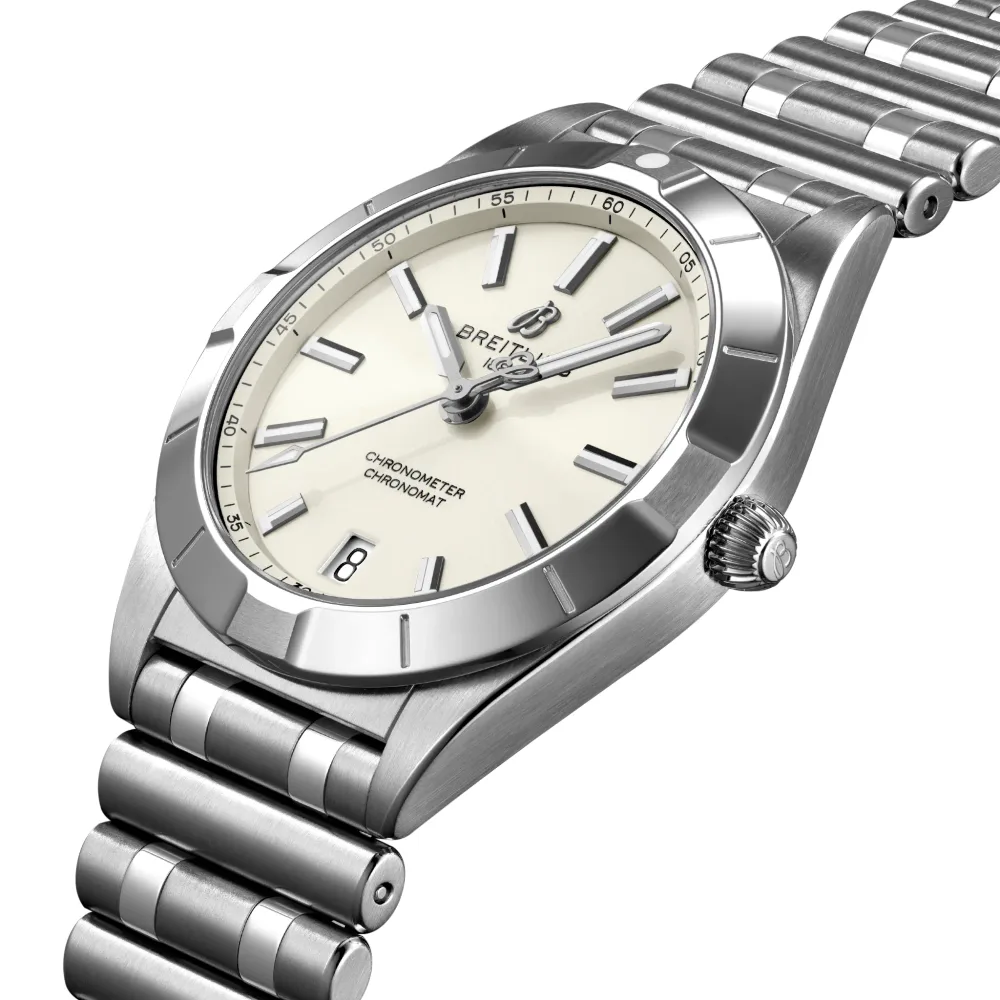 Breitling Chronomat 32, Stainless steel · 32 mm · White