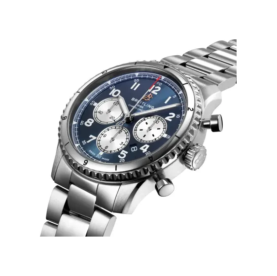 Breitling Aviator 8 B01 Chronograph 43, Stainless steel · 43 mm · Blue